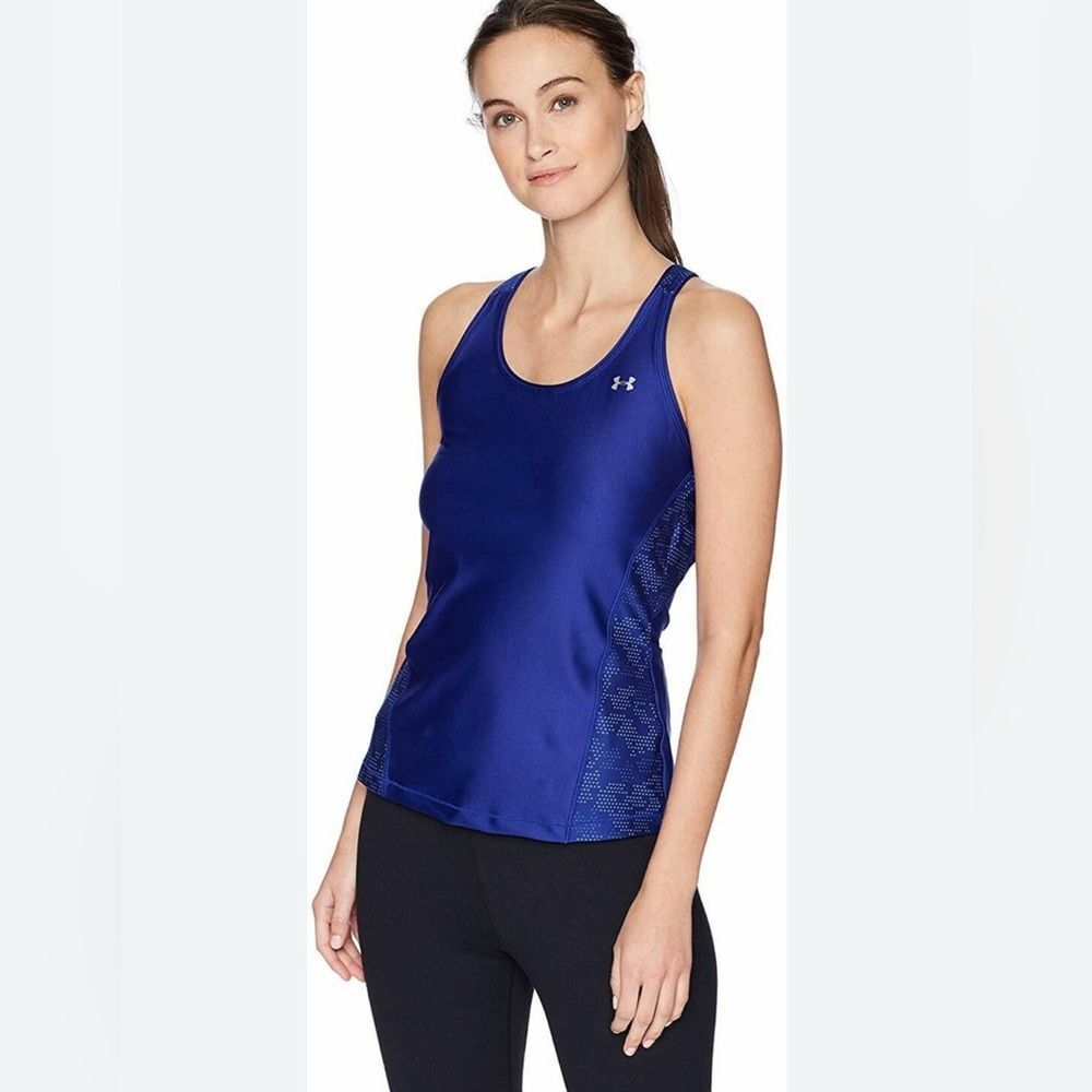 Under Armour deep blue open fitted racerback active workout tank size medium